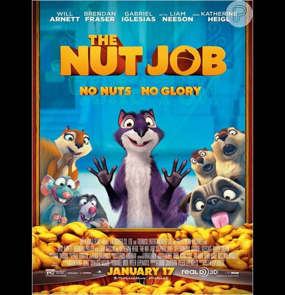 Katherine Heigl faz parte do time de dubladores da versão original do filme 'The Nut Job'. No Brasil, a animação foi batizada de 'O que Será de Nozes?'