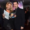 Adriane Galisteu e Alexandre Iódice vão ao lançamento da revista 'Caviar'