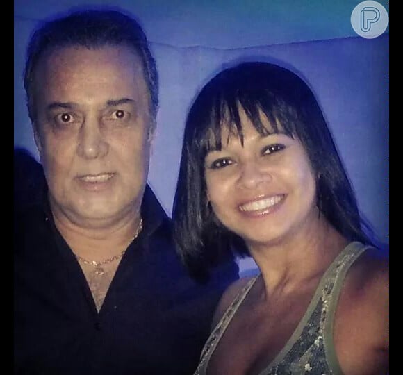 Iara Andrade também tirou foto com José Augusto no show em Fortaleza