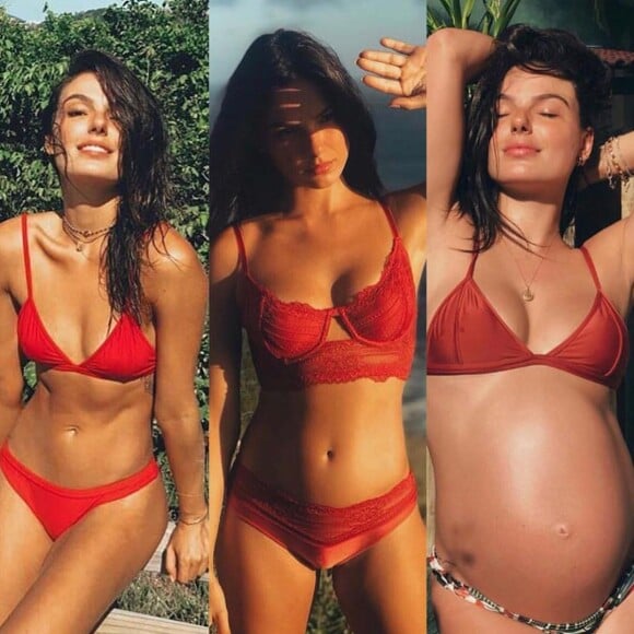 Isis Valverde compartilhou com os seguidores o desenvolvimento de Rael na barriga