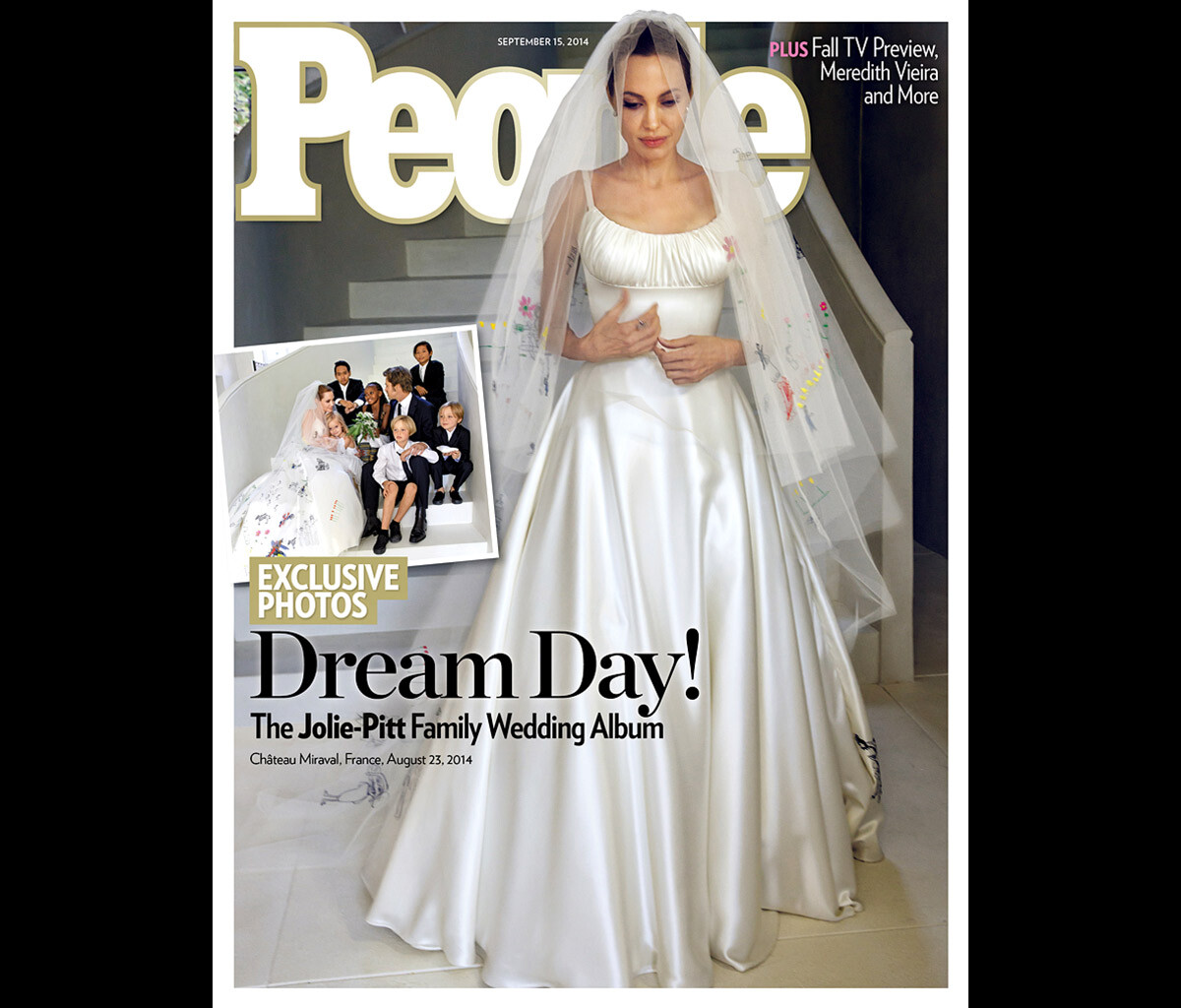 Angelina jolie sales vestido de noiva
