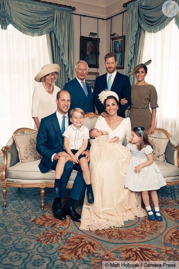 Louis, filho caçula de Kate Middleton e Príncipe William, é irmão de George e Charlotte
