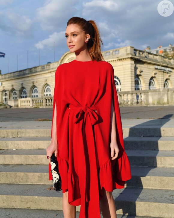 Marina Ruy Barbosa foi à Paris para assistir aos desfiles da Semana de Moda da capital francesa
