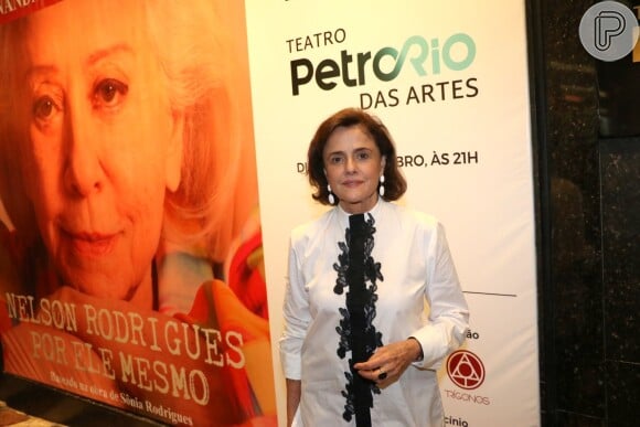 Marieta Severo prestigiou o monólogo de Fernanda Montenegro na inauguração do teatro PetroRio, no shopping da Gávea, zona sul do Rio, neste sábado, 15 de dezembro de 2018