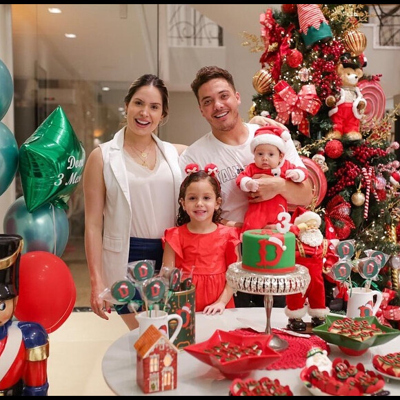 Dom, filho de Wesley Safadão, ganhou uma festa com tema natalino para comemorar os três meses nesta terça-feira, 18 de dezembro de 2018