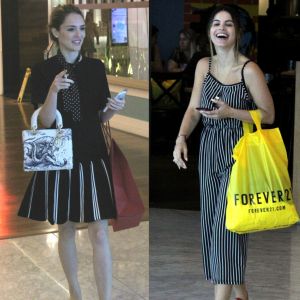 Isabelle Drummond e Sthefany Brito vão às compras no Village Mall, na Barra da Tijuca, zona oeste do Rio de Janeiro, nesta quarta-feira, 26 de dezembro de 2018