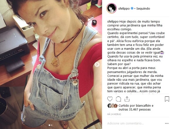 Samara Felippo deu conselhos para suas seguidoras ao usar jardineira pela primeira vez: 'Não dei lugar para minha auto sabotagem'