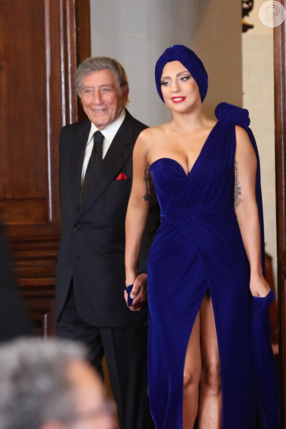 Lady Gaga e Tony Bennett participam de coletiva de imprensa do álbum 'Cheek to Cheek', na Bélgica