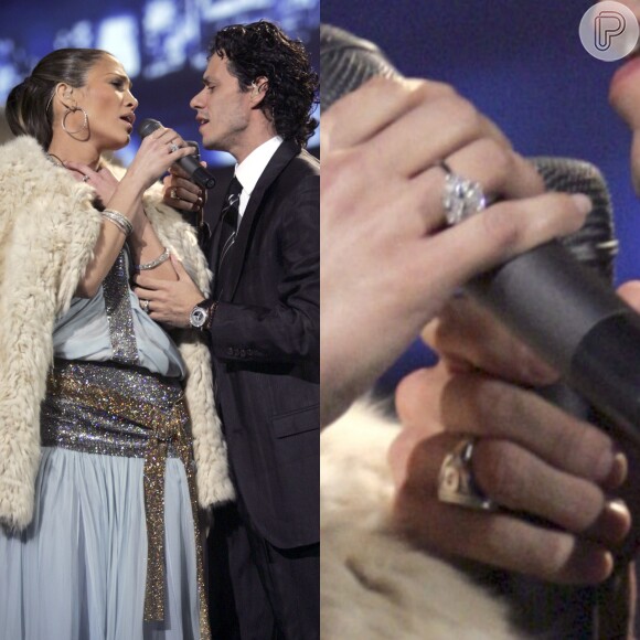 Casada com Marc Anthony por 10 anos, Jennifer Lopez ganhou dele um anel de diamante azul de mais de R$ 15 milhões