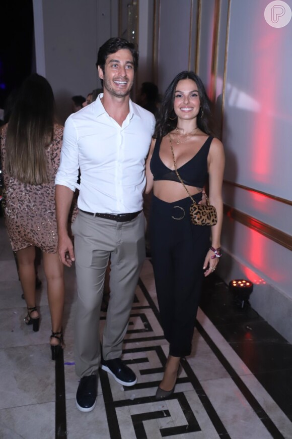 Isis Valverde e André Resende comemoraram três anos de relacionamento durante desta da promoter Carol Sampaio, no Belmond Copacabana Palace, zona sul do Rio de Janeiro, nesta quarta-feira, 13 de março de 2019