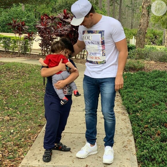 Wesley Safadão postou foto com filhos, Dom e Yhudy, no Instagram