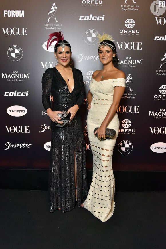 Baile da Vogue: Marina Figueiredo e Esthela Conde a bordo de vestidos longos para festa de gala