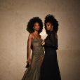 Baile da Vogue: as gêmeas Suzane e Suzana Massena elegeram vestido com transparência para a festa de gala