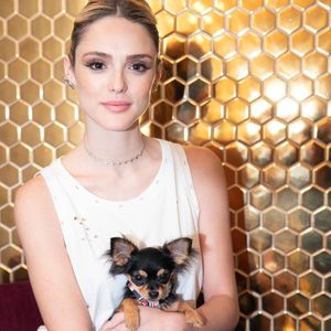 Isabelle Drummond levou o seu novo cachorrinho, Moyses, da raça chihuahua para a inauguração da nova loja da Animale ORO, nesta quarta-feira, dia 08 de maio de 2019