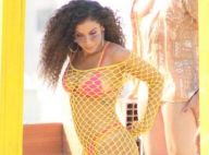 Anitta usa macacão arrastão e biquíni neon ao gravar clipe de reggaeton. Fotos!