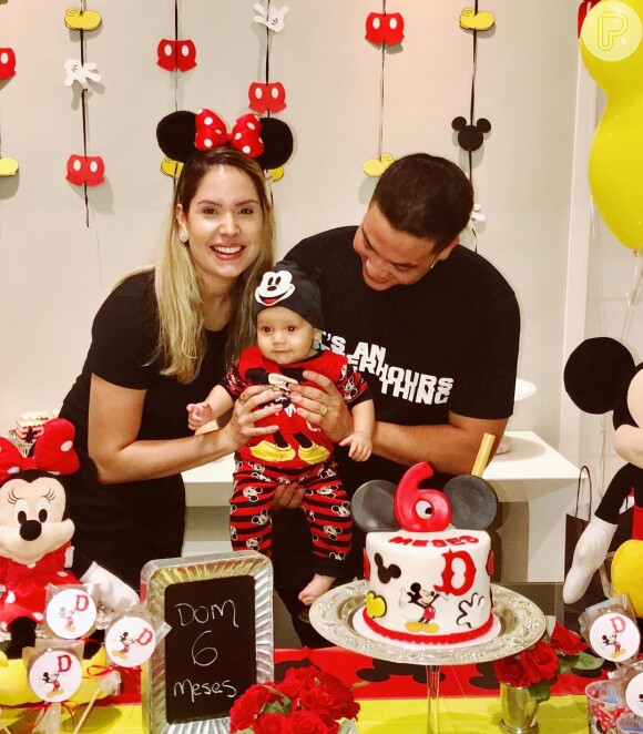 Filho de Wesley Safadão, Dom, de 8 meses, encantou a web ao surgir fantasiado de Pato Donald, após comemorar mêsversário vestido de Mickey: 'Príncipe'