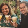 Claudia Rodrigues brindou com a filha e a empresária, em festa de aniversário nesta sexta-feira, 7 de junho de 2019