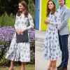 Kate Middleton repete vestido floral da marca Emilia Wickstead: a primeira vez, ele foi usado em 2019 e repetido em 2020 em evento após a quarentena