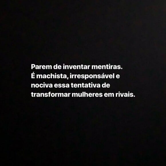 Débora Nascimento fez postagem negando declaração polêmica