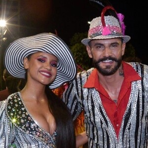Gleici Damasceno e Wagner Santiago desfilaram juntos na Paraíso do Tuiuti no carnaval 2019