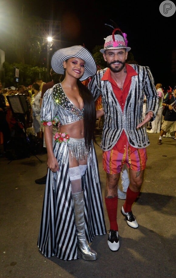 Gleici Damasceno e Wagner Santiago desfilaram juntos na Paraíso do Tuiuti no carnaval 2019