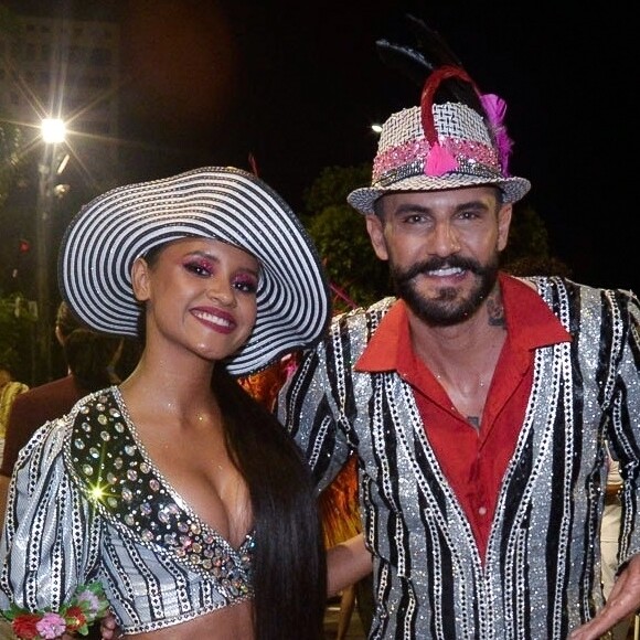 Gleici Damasceno e Wagner Santiago desfilaram juntos na Paraíso do Tuiuti no carnaval 2019