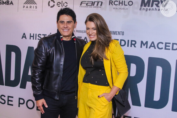 Elaine Mickely e César Filho prestigiam pré-estreia do filme 'Nada a Perder 2', de Edir Macedo, no teatro Bradesco, em São Paulo, na noite desta terça-feira, 13 de agosto de 2019