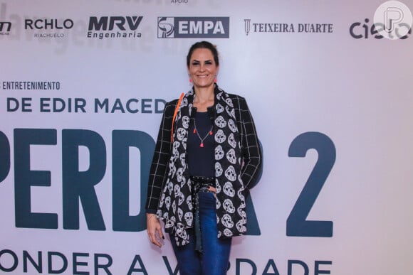 Aritana Maroni e mais famosos prestigiam pré-estreia do filme 'Nada a Perder 2', de Edir Macedo, no teatro Bradesco, em São Paulo, na noite desta terça-feira, 13 de agosto de 2019