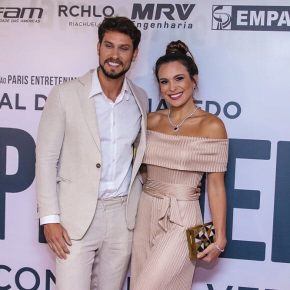 Kamila Salgado e Elisér, do 'Power Couple', e mais famosos prestigiam pré-estreia do filme 'Nada a Perder 2', de Edir Macedo, no teatro Bradesco, em São Paulo, na noite desta terça-feira, 13 de agosto de 2019