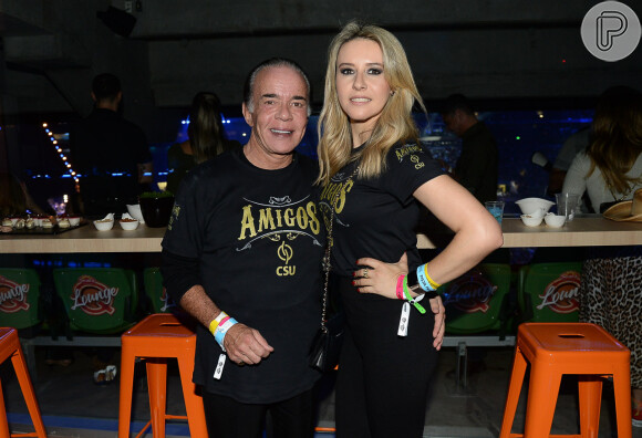 Chiquinho Scarpa e Luana Riseiro prestigiam show da turnê 'Amigos 20 anos – A história continua', no Allianz Parque, em São Paulo, na noite deste sábado, 07 de setembro de 2019