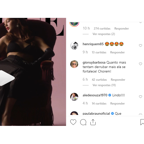 Mãe de Marina Ruy Barbosa elogia atriz com 'recado' na web