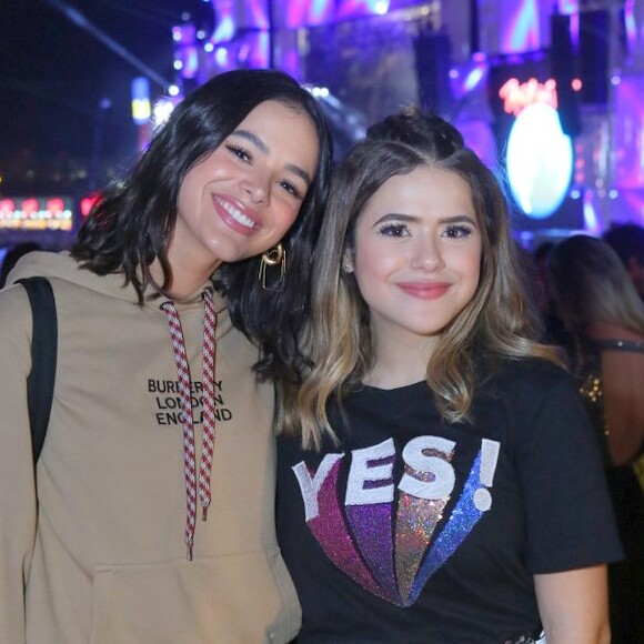 Bruna Marquezine e Maisa se encontraram durante o Rock in Rio