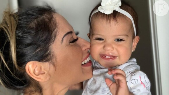 Mayra Cardi explica cardápio fitness no aniversário de 1 ano da filha, Sophia, em 20 de outubro de 2019