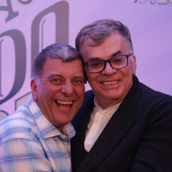 Jorge Fernando com o autor Walcyr Carrasco quando trabalharam juntos na novela 'Eta Mundo Bom'
