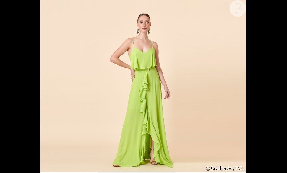 vestido verde tvz