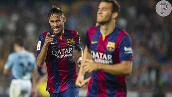 Neymar marca seu 200° gol em vitória do Barcelona sobre o Eibar na Liga Espanhola, em 18 de outubro de 2014