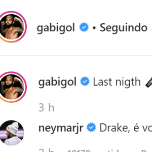 Neymar compara Gabigol com Drake