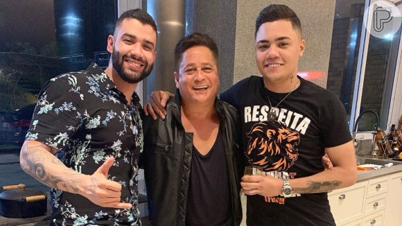 Felipe Araújo encontrou Leonardo e Gusttavo Lima nesta terça-feira, 26 de novembro de 2019