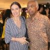 Gilberto Gil e a mulher, Floral Gil, vão ao lançamento do filme 'O Juízo' no cinema Rio Sul, no Rio de Janeiro, na noite desta terça-feira, 03 de dezembro de 2019