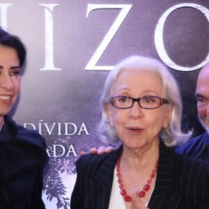 Fernanda Montenegro se diverte com Lima Duarte e Fernanda Torres em première