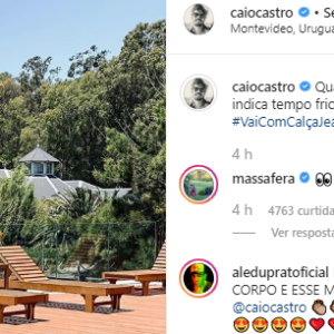 Comentário de Grazi Massafera em foto de Caio Castro ganha milhares de likes