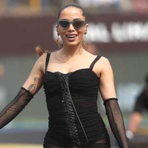 Anitta fez performance na Copa Libertadores da América 2019 antes da partida de Flamengo e River Plate mp Estadio Monumental em Lima, Peru, em novembro de 2019