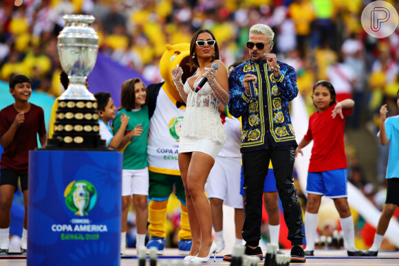 Anitta se apresentou na cerimônia de encerramento da Copa America Brasil, em julho de 2019