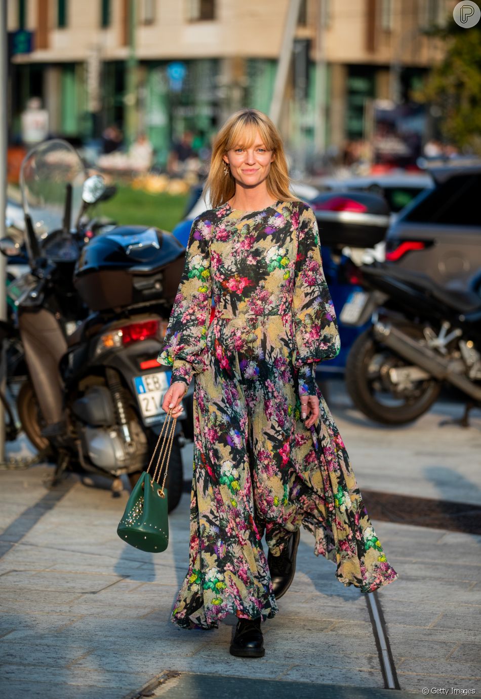 vestido longo estampa floral de verão