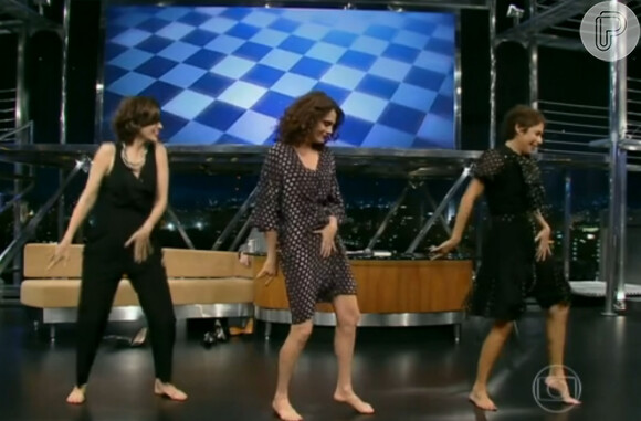Andréa Beltrão, Mariana Lima e Malu Galli dançam música de Michael Jackson no 'Programa do Jô'