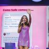 Anitta se reuniu com a imprensa na casa Fares, em São Paulo, onde realizou o lançamento da campanha da sua linha de desodorantes em parceria com a Rexona