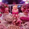 Rafaella Santos apostou em decoração total pink e doces da Kombinha Candy Shop