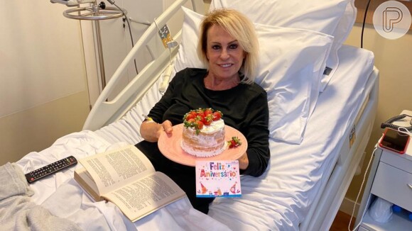 Ana Maria Braga ganhou surpresa de aniversário no hospital durante sessão de quimioterapia