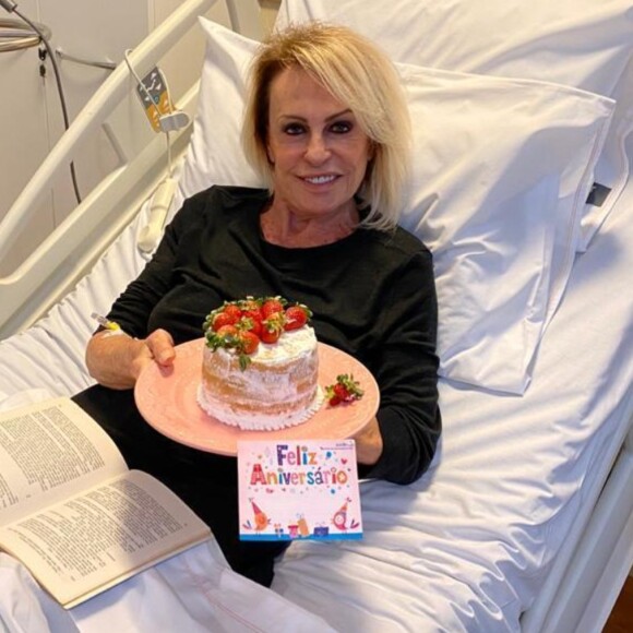 Ana Maria Braga ganhou surpresa de aniversário no hospital durante sessão de quimioterapia