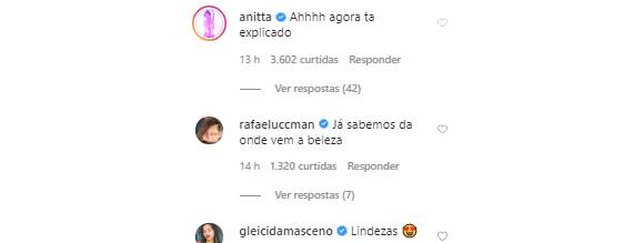 Anitta elogia Luisa Sonza e a mãe, Eliane, em foto